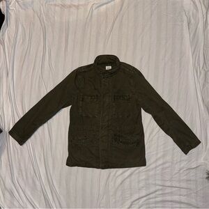 Vintage Gap Olive Green Field Jacket with Packable Hood. Size Medium. Like New.